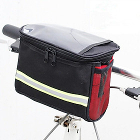 Túi treo đằng trước chống nước ghi đông xe đạp-Màu Đỏ