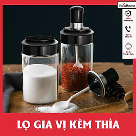 Mua Lọ Đựng Gia Vị Có Thìa Thuỷ Tinh Hũ Gia Vị Kèm Nắp Và Thìa Dung Tích 250ml
