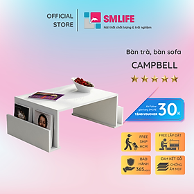 Bàn trà bàn sofa phòng khách bằng gỗ công nghiệp SMLIFE Campbell