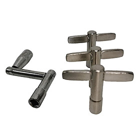 4 Pieces Drum Tuning Keys Drum Set Repair Tool Crank Square Spinners Wrenches Silver