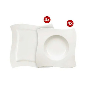 Set 8 đĩa Villeroy Boch NewWave 24cm Hàng chính hãng