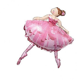 2X Ballet Dancing Girl Foil Balloon Baby Shower Christening Party Decor Pink
