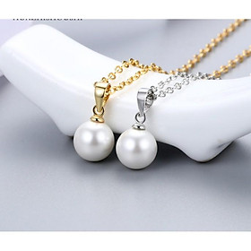 Chốt Mặt Dây Chuyền Đính Hạt Trai Đơn Giản - Trường Thịnh Ngọc Trai