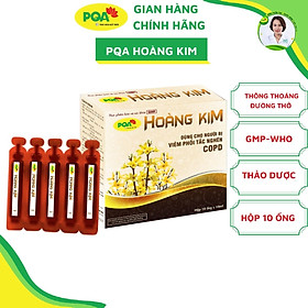 Hoàng Kim PQA Giúp Bổ Phế, Giảm Ho, Long Đờm Và Viêm Phổi Tắc Nghẽn Mãn Tính Hộp 10 Ống