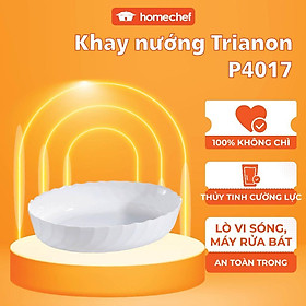 Khay nướng thủy tinh chịu nhiệt Luminarc 22x16cm, dùng lò nướng, lò vi sóng cường lực tốt - P4017