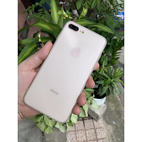 Ốp lưng dành cho iPhone 7 Plus vs iPhone 8 Plus viền dẻo trắng sần nhám cao cấp loại A+