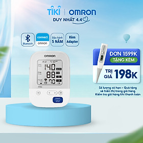 Máy Đo Huyết Áp OMRON HEM-7156T-A Kèm Adapter Chính Hãng - Kết Nối Điện Thoại - IntelliSense