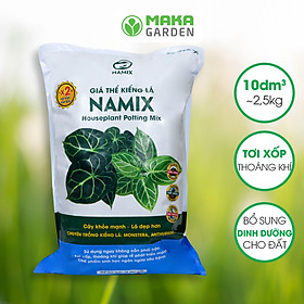 Giá thể trồng kiểng lá Namix - túi 2.5kg (10dm3) Tơi xốp và thoáng khí giúp cây phát triển tốt