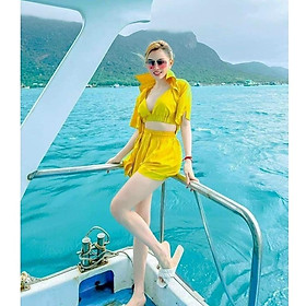 Sét 3 món Áo sơmi kèm Bra và Quần ngắn siêu HOT
