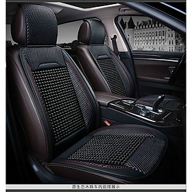 Lót ghế tựa lưng dạng hạt gỗ cao cấp cho ô tô