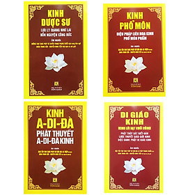Bộ 4 Cuốn Kinh Tụng Âm Nghĩa : Kinh Dược Sư + Kinh Phổ Môn + Di Giáo Kinh + Kinh A Di Đà - 