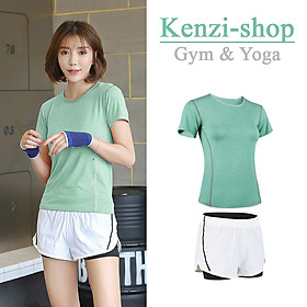 Set Quần Áo Tập Gym - Quần shorts vải dù và áo thun thể thao
