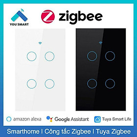 Mua Công tắc thông minh ZIGBEE Tuya Smart Life 1-2-3-4 nút cảm ứng - Phiên bản Zigbee mặt kính