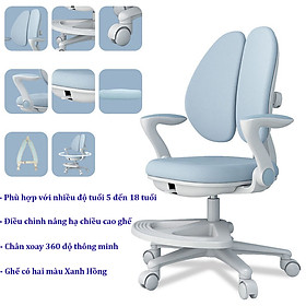 Mua Ghế học sinh chống gù nâng hạ chiều cao thông minh chân xoay 360 độ - Ghế ngồi học bài cho bé trai bé gái phù hợp 5 tuổi đến 18 tuổi