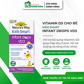 D3 Thuần Organic Nature's Way Kids Smart Infant Drops VD3 - Bổ Sung Vitamin D3 Organic Thuần Chay Cho Trẻ (Chai 13ml)