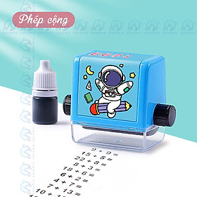 Con Lăn Tạo Phép Tính Cộng Trừ Tự Động Cho Học Sinh Tiện Lợi, Máy In Phép Tính Cầm Tay Cho Bé (Tặng Kèm Lọ Mực)