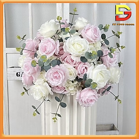 Mua Hoa Giả Trang Trí Lẵng Hoa Hồng Nhiều Màu Sắc Dài 40cm Decor Trang Trí Sự Kiện DG-286