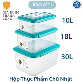 Mua Thùng nhựa trong suốt đựng Thực Phẩm đựng đồ có nắp Hokkaido 10L-18L-30L các loại đồ khô để tủ lạnh Chính Hãng Inochi