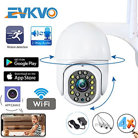 EVKVO - Theo dõi thông minh AI - Tầm nhìn ban đêm đầy đủ màu sắc - 4X Zoom kỹ thuật số - Camhi Pro UHD 5MP Waterproof Wireless Outdoor PTZ IP Camera CCTV WIFI Home Security Surveillance CCTV Camera IP Two-Way Audio P2P Motion Detection Alarm
