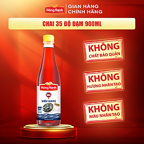 Nước mắm truyền thống Phú Quốc Hồng Hạnh Siêu Hạng 35 độ đạm dung tích 900ML - Chấm, kho đúng điệu