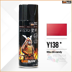 COMBO Sơn Samurai màu đỏ candy Y138 gồm 5 chai đủ quy trình (Lót - Nền 124 - Màu bạc 1701 - Màu Y138- Bóng)