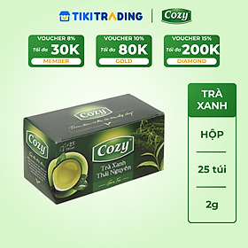 Cozy Xanh Thái Nguyên Túi lọc 25 gói x 2g Hộp