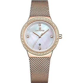 Women Fashion Analog Quartz Watch Casual Waterproof Lady Dress Watches Simple Luxury Diamond Stainless Steel Band Wristwatch