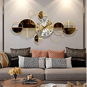 Đồng hồ trang trí dáng ngang - Đồng hồ phù điêu Jazz (kt43x86cm)