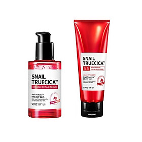 Combo Sữa Rửa Mặt + Serum Dưỡng Phục Hồi, Cải Thiện Vết Thâm, Sẹo Some By Mi Snail Truecica Miracle Repair (SRM+SERUM)