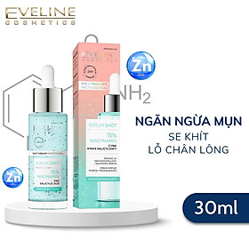 Tinh chất dưỡng da Eveline Serum Shot ngừa mụn se khít lỗ chân lông Niacinamide 30ml