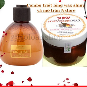 Hình ảnh Combo triệt lông wax Shiny handmade và mỡ trăn N'store