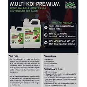 Vi sinh nước MultiBio Multi Koi Premium men tiêu hóa đậm đặc xử lý bể cá lớn ao hồ ngoài trời