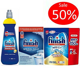 Combo 2 túi viên rửa bát Finish Quantum 100 viên
