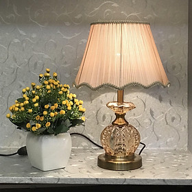 Đèn bàn hiện đại - đèn ngủ để bàn pha lê - đèn trang trí phòng ngủ pha lê - MB6912 - công tắc 2 chế độ led