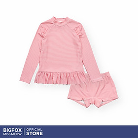 Bộ đồ bơi cho bé gái Bigfox Miss Meow áo rời, quần rời phong cách Hàn Quốc size đại trẻ em 11-35kg