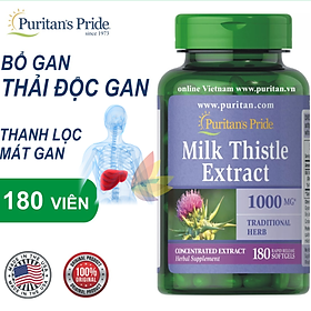 Bổ gan Puritan's Pride Milk Thistle Extract 1000mg Mỹ hỗ trợ giúp gan khỏe hơn, tăng sức đề kháng, hỗ trợ giải độc gan, giảm mụn - OZ Slim Store