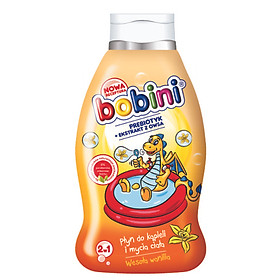 DẦU GỘI VÀ TẮM DƯỠNG THỂ BOBINI 2&1 DÀNH CHO TRẺ EM TRÊN 1 TUỔI MÙI VANI SỮA DỪA