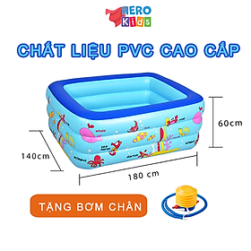 Mua Bể bơi cho bé 1m8  hồ bơi phao trẻ em HERO KIDS loại dày  chất liệu PVC cao cấp