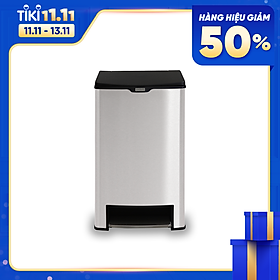 Thùng rác Fitis inox Mega đạp 40 lít - SPL2-901 - inox