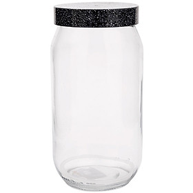 Hũ Thuỷ Tinh Herevin Tròn nắp xám 660ml - 139367