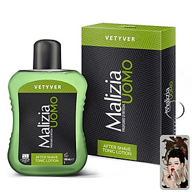 Nước dưỡng sau cạo râu Malizia Vetyver After Shave 100ml tặng kèm móc khóa