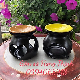 Bếp đốt tinh dầu , xả chanh , bồ kết  miệng tim  tặng 1 nến đốt