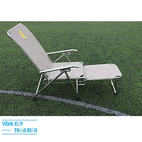 Mua Ghế xếp inox 100% lợp lưới thổ cẩm hàng cao cấp nằm mát lưng