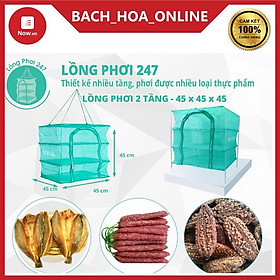 Mua 45x45x45cm Lồng lưới treo 3 tầng để phơi cá khô có thể xếp gọn - hàng Việt Nam chất lượng cao