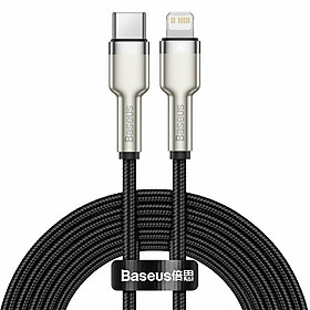 Mua Cáp sạc nhanh iphone type c to lightling pd 20w Baseus Cafule Series Metal - dây sạc bọc dù cao cấp cho IP ipad - hàng chính hãng