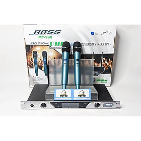 Mua Micro không dây MT990 -UHF 4 Anten chống rè  hát karaoke gia đình - bộ lọc âm thế hệ mới - âm thanh trong trẻo