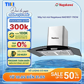 Mua Máy Hút Mùi Than Hoạt Tính Cỡ Lớn Nagakawa NAG1857-70Cm - Bộ Lọc 5 Lớp Inox - Hàng Chính Hãng