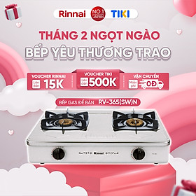 Bếp gas dương Rinnai RV-365(SW)N mặt bếp inox và kiềng bếp men - Hàng chính hãng.