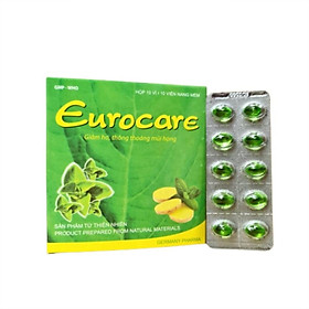 Eurocare Hộp 100 viên - giúp giảm ho, đau rát họng, khan tiếng, hóa đờm