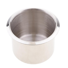 16xStainless Steel Recessed Cup Drink Holder for Marine Boat Camper 68x55mm